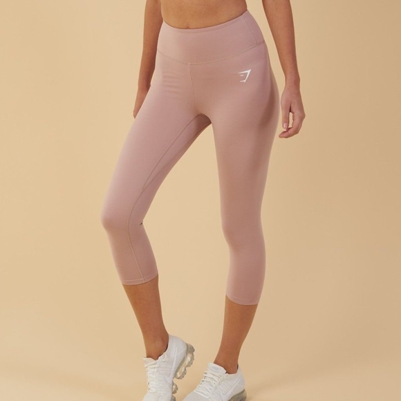 Gymshark Pants - Gymshark Dreamy Cropped Leggings - Taupe (XS)